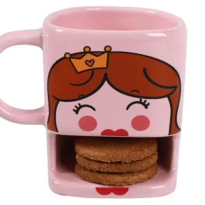 Tazza in ceramica Porta biscotti 250ml PRINCIPESSA