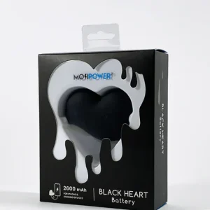 Power Bank 4500 mAh a forma di Cuore Nero