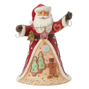 Statuetta Babbo Natale Ghirlanda Pan di Zenzero - Jim Shore