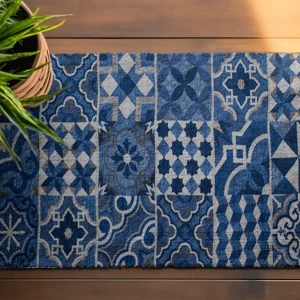 Tappeto Cementine Blu