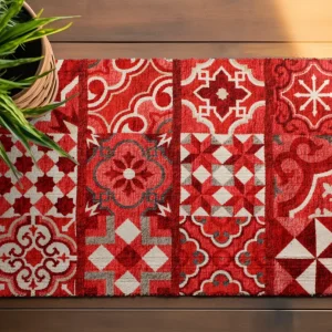 Tappeto Cementine Rosso